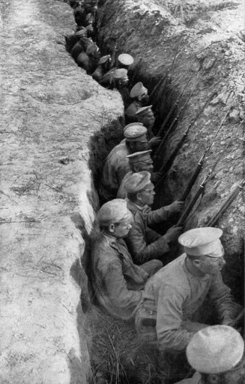 Russian Troops Awaiting German Attack, Eastern Front, World War I