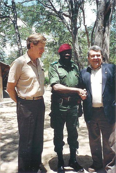 Angolan Rebel Savimbi Meets European Parliament Deputies, 1989