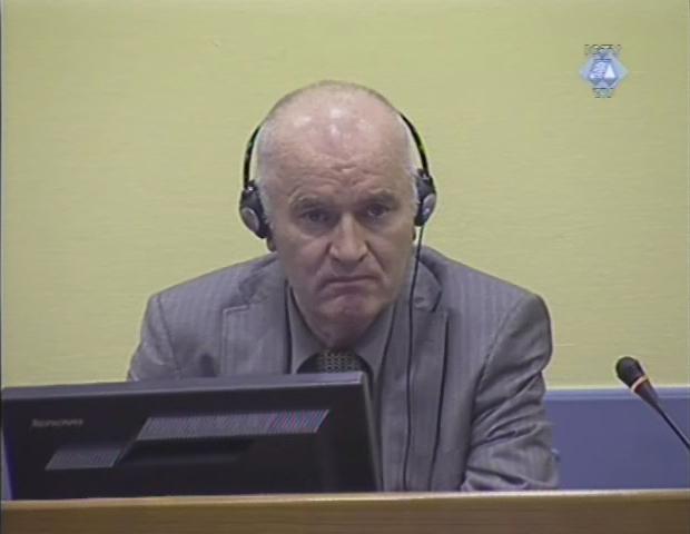Ratko Mladic in ICTY Court, The Hague, June 2011