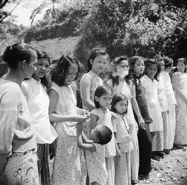 Chinese and Malayan Girls Taken by the Japanese to Work as "Comfort Women", Andaman Islands, 1945