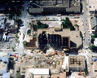 Aerial view of Murrah Federal Building