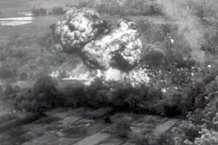 French Drop Napalm in Indochina, December, 1953