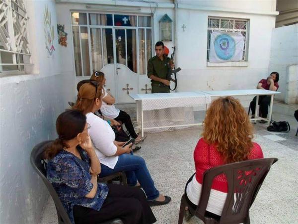 Assyrian Women Learning How to Protect Themselves and Their Families From ISIS in Qamishli, 2015