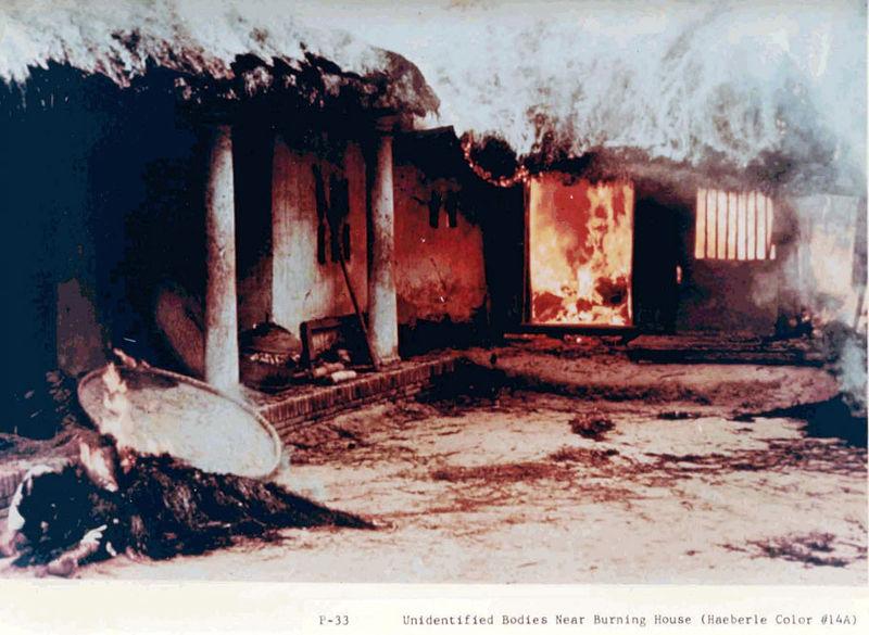 House Burning During My Lai Massacre, South Vietnam, March 16, 1968
