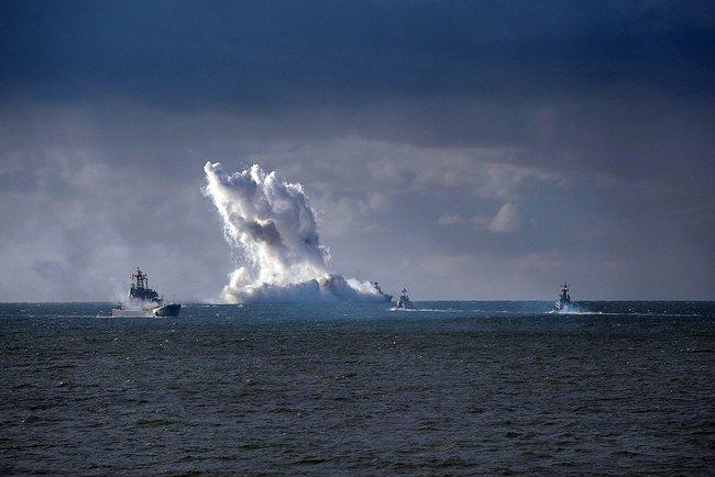 Water Explosion in the Baltic