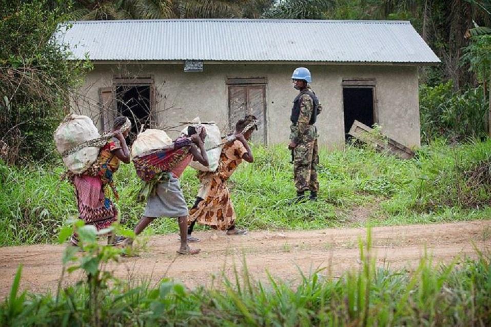 UN Peacekeeper On Patrol; Eastern DRC, November 2014