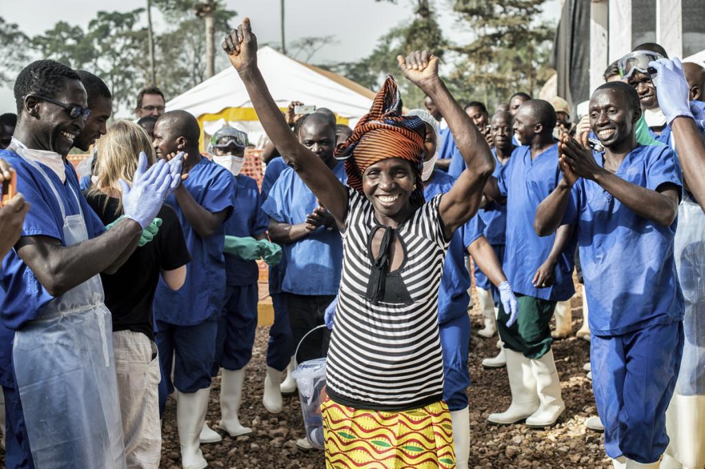 First Patient to Leave the Ebola Treatment Centre Completely Cured, Guinea, Dec 2014