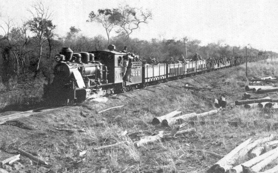 Paraguayan Military Train Headed to the Chaco War Front, 1930's