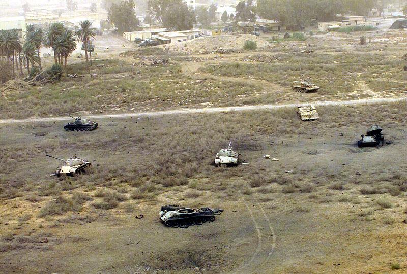 A Graveyard of Iraqi Tanks