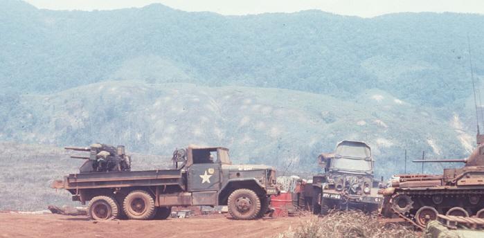 Truck Mounted Gun At Battle of Khe Sanh, South Vietnam, 1968
