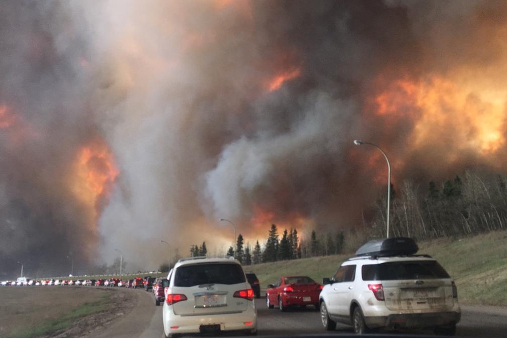 Fort McMurray Residents Escape Devastating Wildfire; Alberta, Canada, May 2016