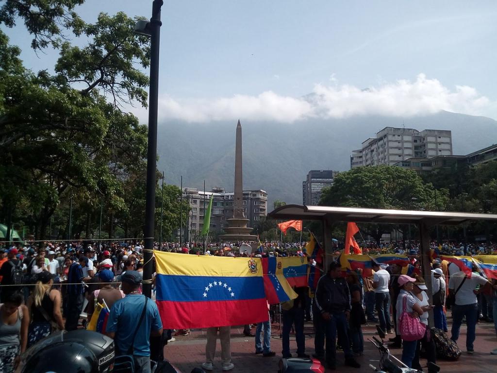 Anti-Maduro Protest in Altamira Square; Caracas, Venezuala, April 2017