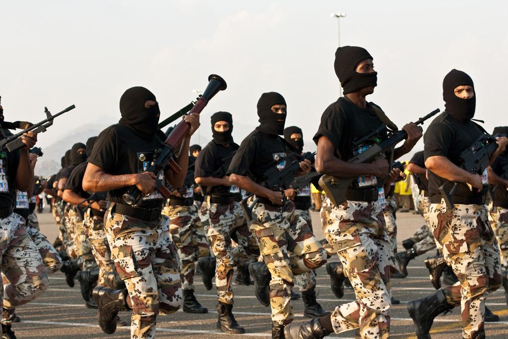 Saudi security forces on parade