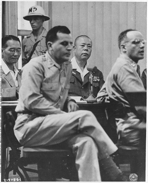 Japanese General Tomoyuki Yamashita on Trial for War Crimes, Manila, Philippines, Late 1945