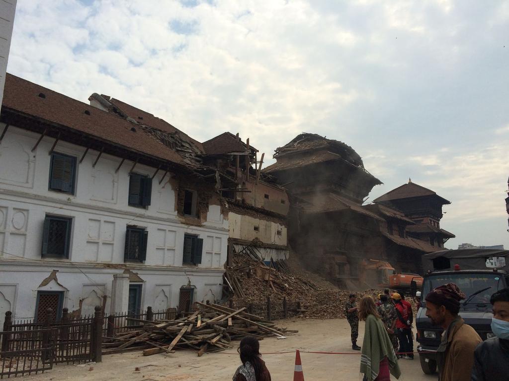 Kathmandu Durbar Square after the April 2015 Nepal earthquake; Kathmandu, Nepal, April 2015