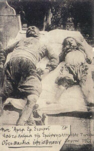 Victims Massacred During Great Smyrna Fire, Turkey, September, 1922