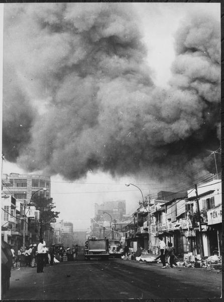 Saigon Burns During Tet Offensive, South Vietnam, 1968