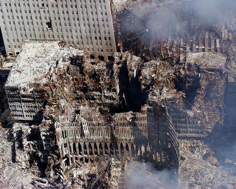 Wreckage of the World Trade Centre; New York City, United States of America, September 2001