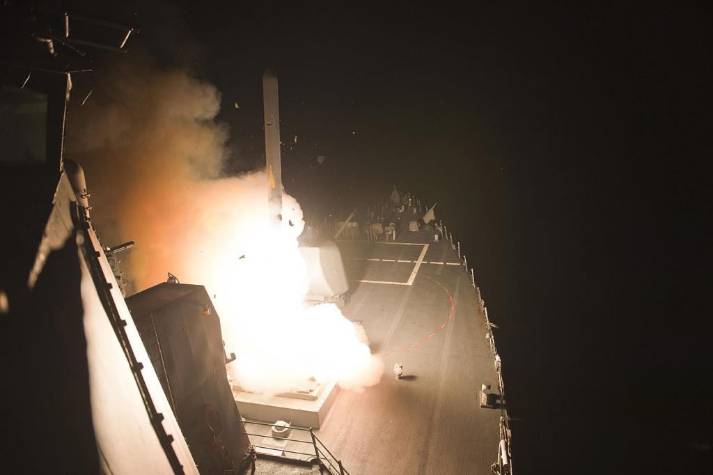 Tomahawk Missile Launch Against Islamic State from USS Arleigh Burke; Red Sea, September 2014