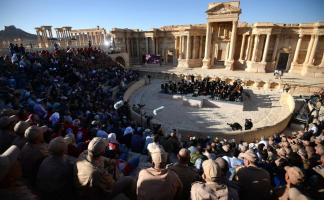 Russian Orchestra Performs in Palmyra Following Syrian Army's Ouster of ISIS; Syria, May 2016