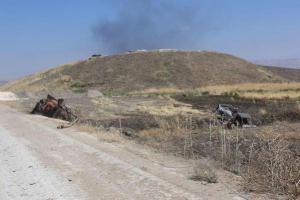 Destroyed Syrian Arab Army Tanks;Hama, Qarqur, Syria, Aug 2015