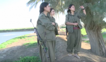 Scenes of Kurdish Women who Have Taken Up Arms Against ISIS; Kurdish Iraq and Syria, 2014-2015