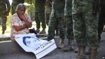 Protests over missing Mexican students; Iguala, Mexico, Oct-Dec 2014