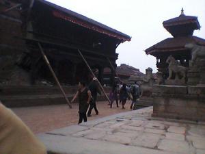 Reconstruction After Nepal Earthquake: Patan Darbar Square, Nepal, April 2015