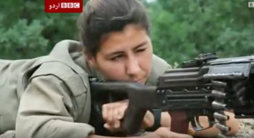 Scenes of Kurdish Women who Have Taken Up Arms Against ISIS; Kurdish Iraq and Syria, 2014-2015