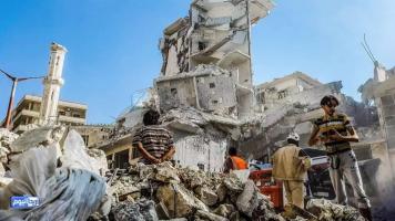 Aftermath of Assad Government's Barrel Bombing; Ariha, Northern Syria, Sept 2015