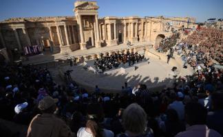 Russian Orchestra Performs in Palmyra Following Syrian Army's Ouster of ISIS; Syria, May 2016