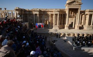 Russian Orchestra Performs in Palmyra Following Syrian Army's Ouster of ISIS; Syria, May 2016