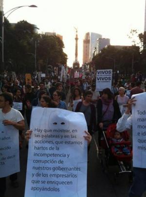 Protests over missing Mexican students; Iguala, Mexico, Oct-Dec 2014