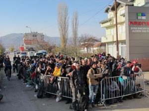 Exhausted migrant travels from Afghanistan