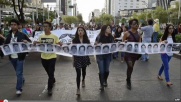 Protests over missing Mexican students; Iguala, Mexico, Oct-Dec 2014